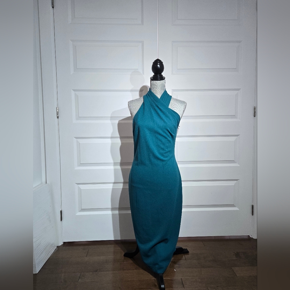 RACHEL Rachel Roy One Shoulder Teal Dress